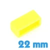 Passant montre silicone Jaune 22 mm
