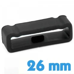 Passant Montre Silicone Noir 26 mm pour GARMIN