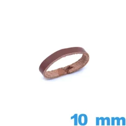 Passant pour Bracelet Montre 10 mm Cuir Véritable Marron