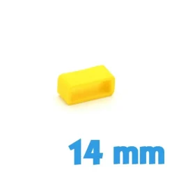 Passant pour bracelet Silicone Jaune 14 mm