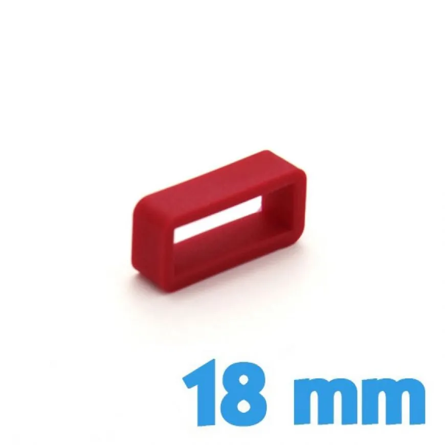 Passant pour bracelet Silicone 18 mm pas cher - Rouge foncé