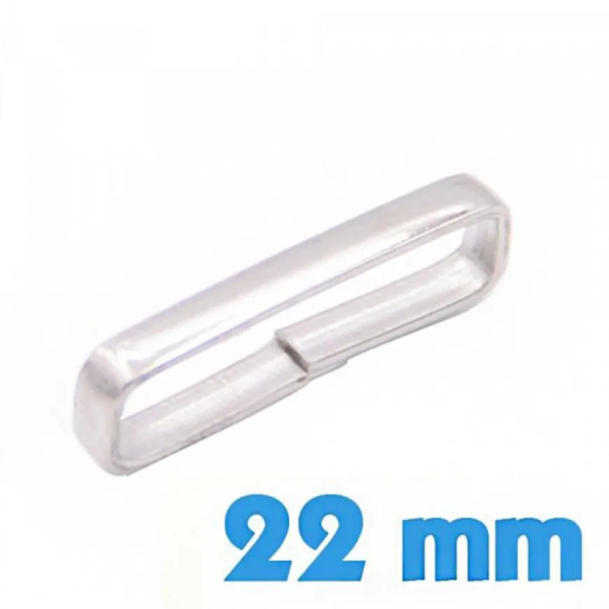 Passant pour Montre Acier 22 mm Argenté