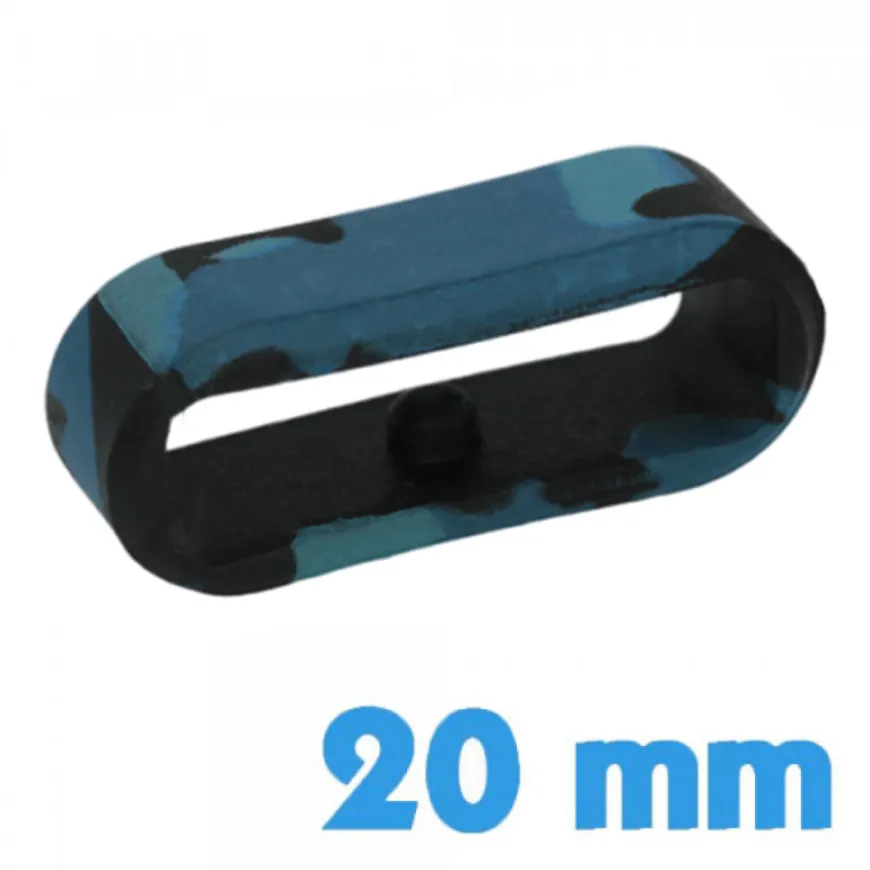 Passant pour Montre Samsung Garmin et autres Camouflage Bleu