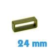 Passant pour montre Silicone 24 mm  - Vert
