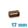 Passant Silicone Brun 17 mm pour montre
