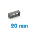 Passant Silicone Gris 20 mm de bracelet