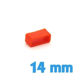 Passant Silicone Orange 14 mm montre
