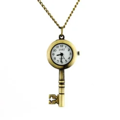 Pendentif montre pas cher clef ancienne vintage + chaine