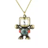 Pendentif montre robot pas cher boussole vintage + chaine