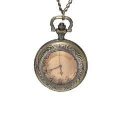 Pendentif montre vintage chaine dorée 80 cm