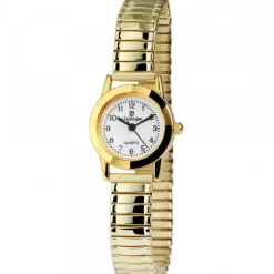 Petite Montre Femme Bracelet Elastique Doré