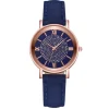 Petite Montre Femme pas chere Bleue Chiffre Romain
