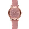 Petite montre rose femme pas chère chiffres romains