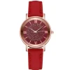 Petite montre rouge femme pas chère chiffres romains