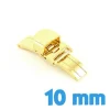 Petit fermoir double déployant doré 10 mm