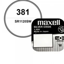 Pile oxyde d'argent 1,55 V Maxell 381 montre