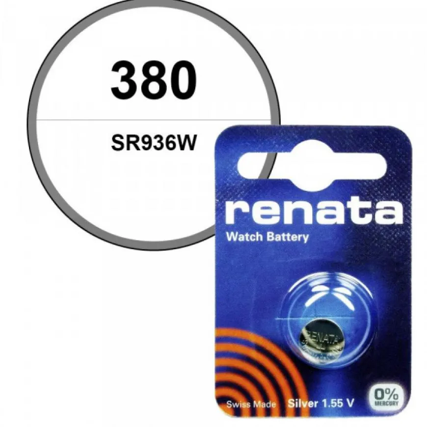 Pile pour montre Renata 1,55 V oxyde d'argent 380