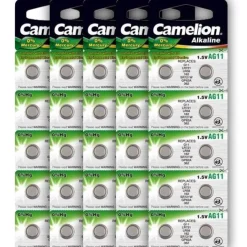 50 Piles de montre 1,5 V alcaline AG11