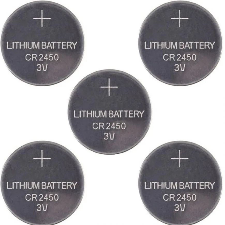 Piles 3 V CR2450 lithium pour montre