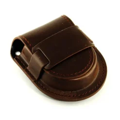 Pochette Montre gousset 48 mm- Brun Cuir PU