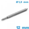 1 Pompe  pour montre 12mm téléscopique d'un seul côté épaulement double diam : 1,5 mm Suisse