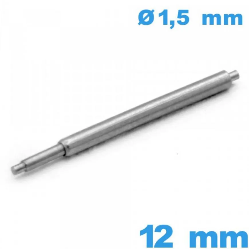 1 Pompe pour montre 12mm téléscopique d'un seul côté épaulement double diam : 1,5 mm Suisse