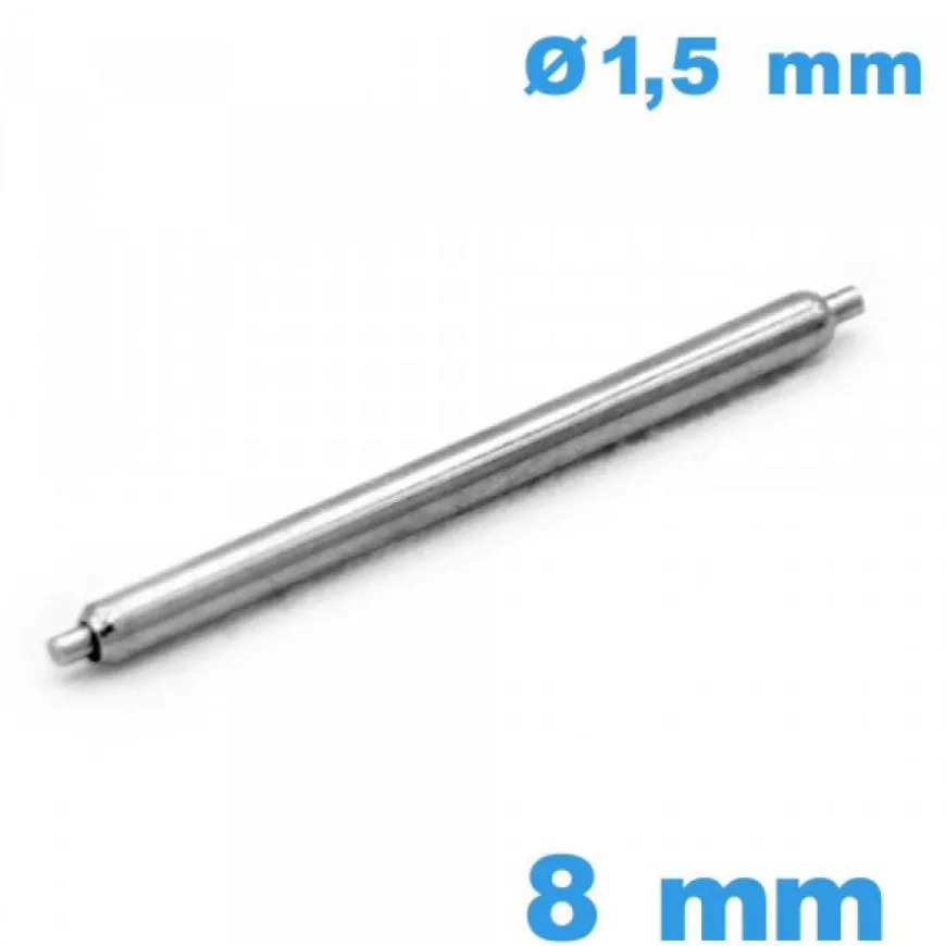 1 Pompe à ressort bracelet montre 8 mm Non téléscopique épaulement simple diam : 1,5 mm qualité Suisse