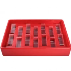Présentoir Montre Plastique Rouge 33 x 22 cm