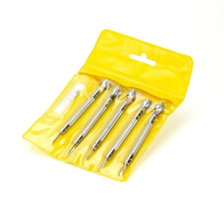 Set 5 tournevis horlogerie plat réparation montre + têtes remplacements