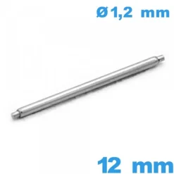 1 Springbar à ressort Téléscopique Suisse 12 mm pour réparation montre d :1,2 mm de marque ISOSWISS épaulement simple