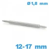 1 Springbar à ressort Téléscopique qualité Suisse 12 à 17 mm réparation bracelet montre d :1,8 mm