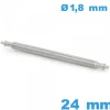 1 Springbar à ressort Téléscopique Suisse 24 mm  d :1,8 mm  épaulement simple