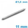 1 Springbar  réparation bracelet montre 11 mm Non téléscopique épaulement simple d :1,5 mm Suisse
