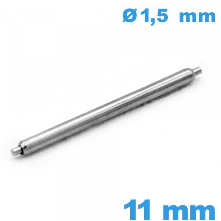1 Springbar réparation bracelet montre 11 mm Non téléscopique épaulement simple d :1,5 mm Suisse