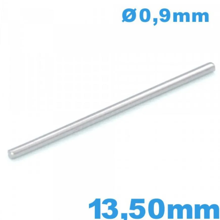 Tige droite longue de 13,50 mm bracelet montre platine