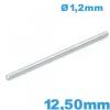 Tige Droite pour Montre longueur 12,50 mm diamètre 1,20 mm