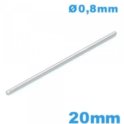 Tige droite taille 20mm pour bracelet pour montre métal