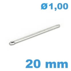 Tige fendue diamètre 1 mm Longueur : 20 mm bracelet métal