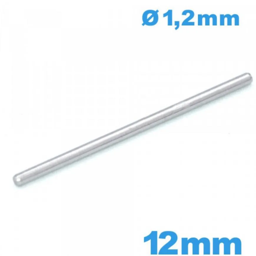 Tige goupille droite pour montre 12mm - Diamètre 1.20 mm