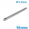 Tige goupille fendue taille 14mm  bracelet montre platine