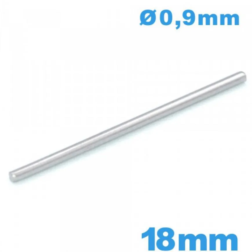 Tige goupille large de 18 mm droite montre métal