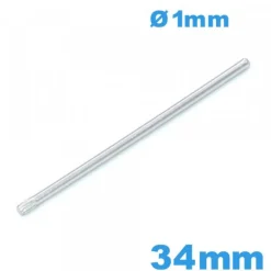 Tige goupille taille 34 mm moletée de bracelet à maillon