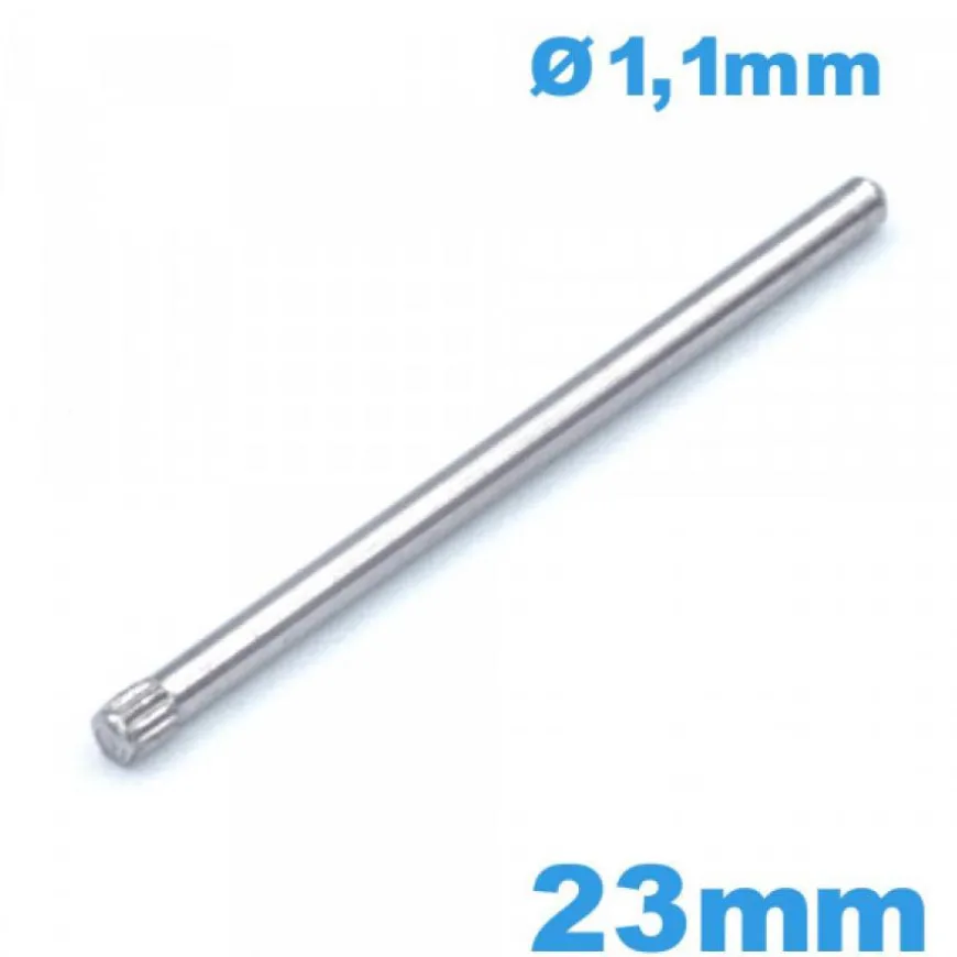 Tige Moletée pour Bracelet de Montre 23 mm - Diamètre 1,1mm