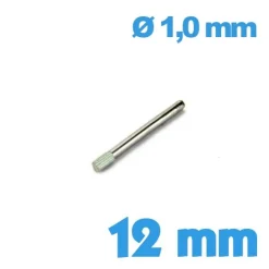Tige pour Montre Embout Strié 12 mm - Diamètre 1,0 mm