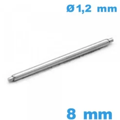 Tige pour Montre 8 mm Épaulement Simple Acier 316L ISOSWISS