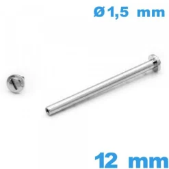 Tige pour montre tubulaire à rivet  12 mm  bracelet de montre