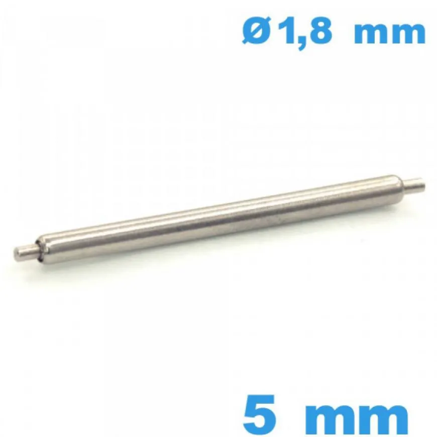 1 Tige à ressort ISOSWISS réparation montre 5mm Non téléscopique épaulement simple d :1,8 mm qualité Suisse