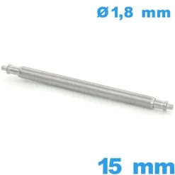 1 Tige à ressort Téléscopique Suisse 15mm réparation montre d :1,8 mm  épaulement simple