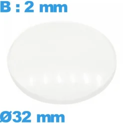 Verre avec base bombé circulaire verre minéral 32 mm montre