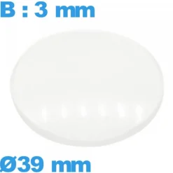 Verre avec base bombé circulaire verre minéral 39 mm de montre